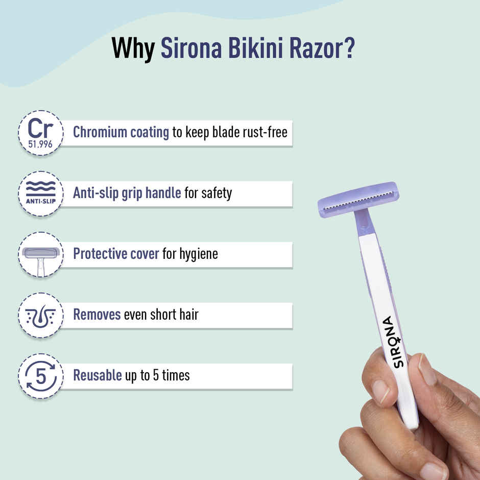 Sirona Reusable Bikini Hair Removal Razor For Women